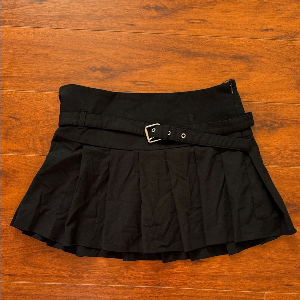 Zara Black Mini Skirt with Belt